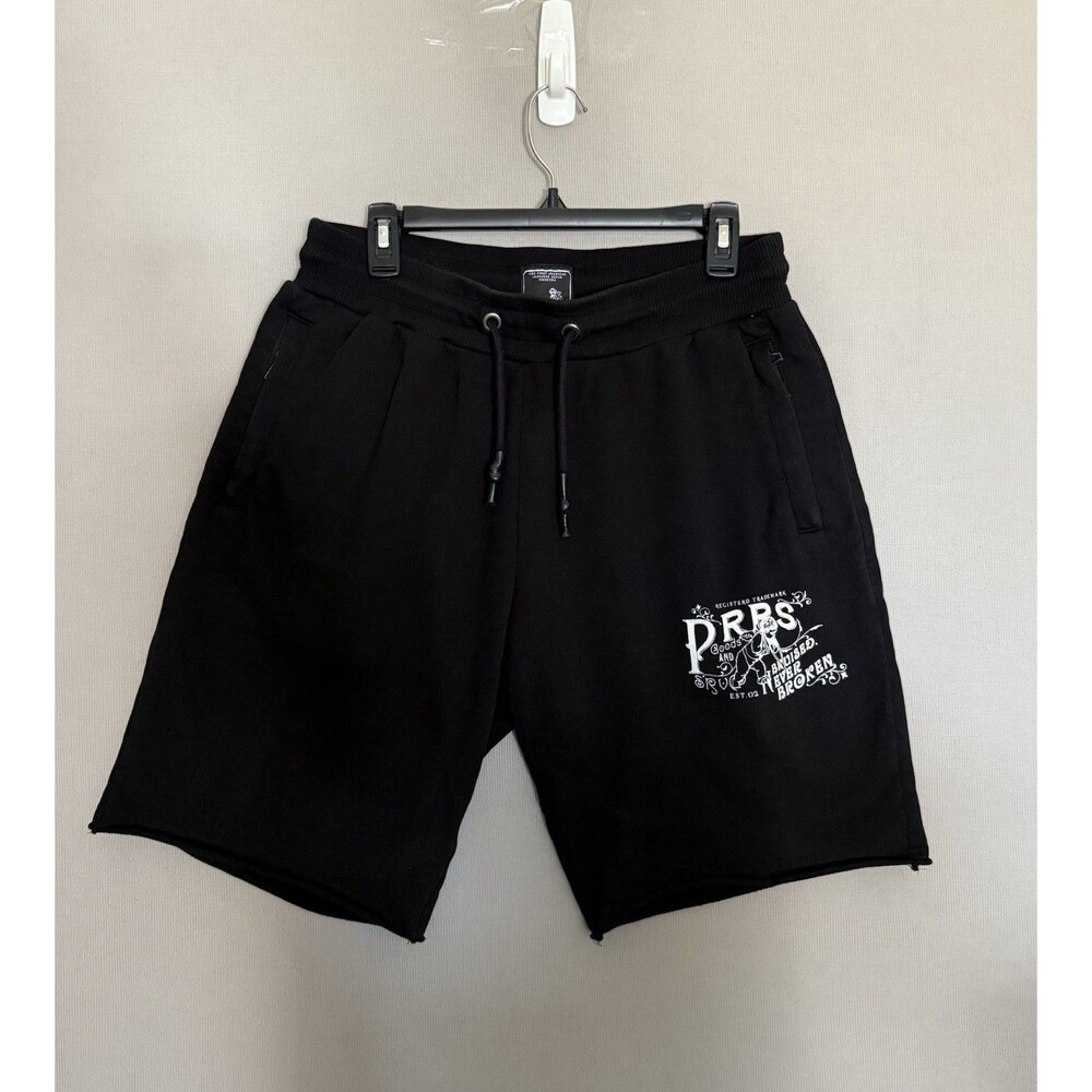 PRPS Shorts Black Mens Ranger Bruised Medium Never Broken White E00P611SH-BLK